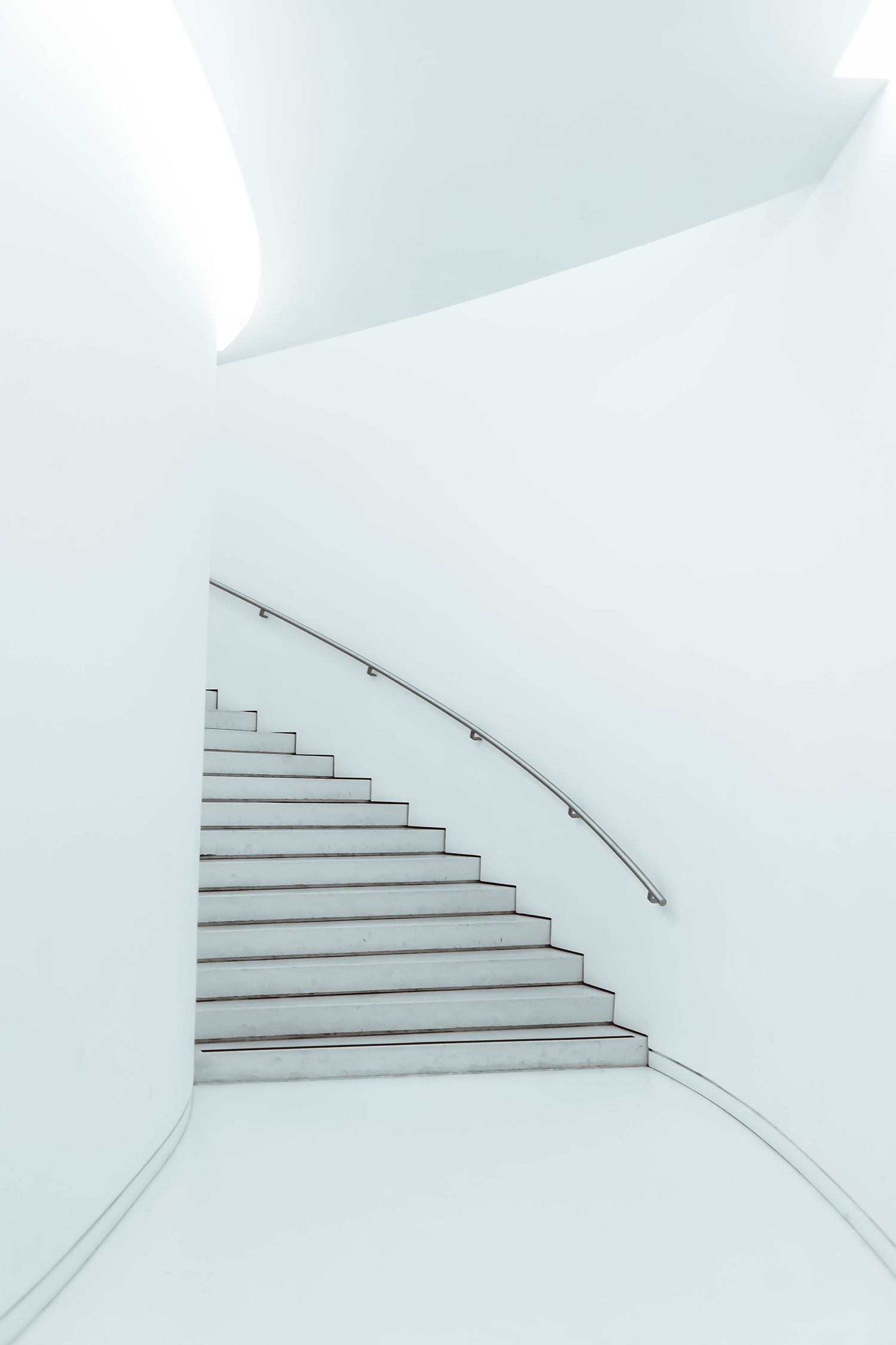 White stairs